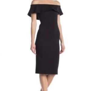 Love By Design Elegant Black Off-Shoulder Dress